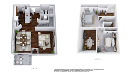 2 beds, 2 baths, 1,293 sqft, $1,460