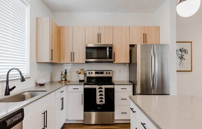 Gourmet Kitchen with Modern Appliances at The Hudson Townhomes Salt Lake City UT 84106