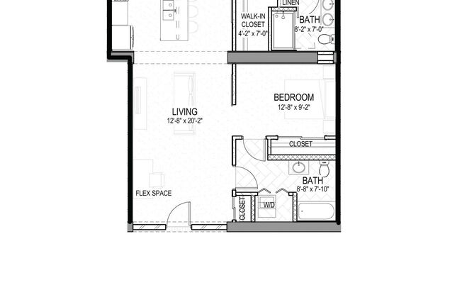2 beds, 2 baths, 1,178 sqft, $3,125, Unit 204