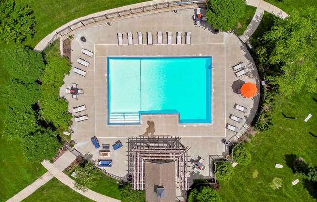 Aerial of Outdoor Pool