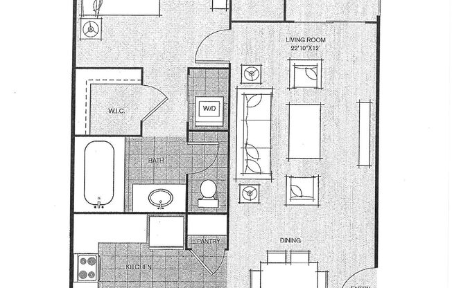 1 bed, 1 bath, 720 sqft, $1,299, Unit CA 1330-102