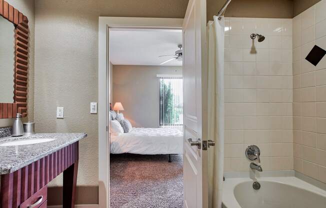 bathroom At Metropolitan Apartments in Little Rock, AR