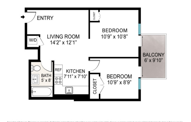 2 beds, 1 bath, 525 sqft, $4,900, Unit 3B