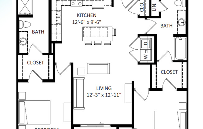 2 beds, 2 baths, 1,140 sqft, $2,110, Unit 8421-238