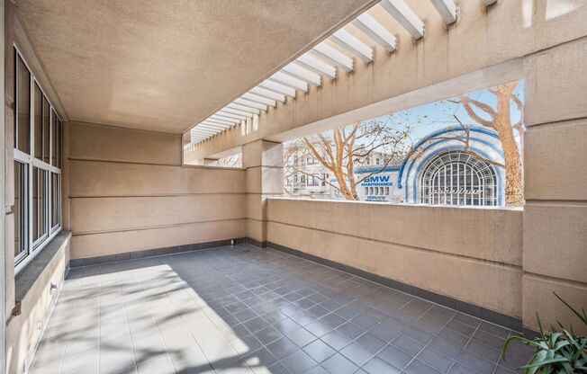 Russian Hill Studio with Expansive Private Balcony, Dedicated Parking + Exceptional Storage