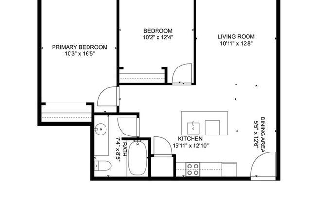 2 beds, 1 bath, 751 sqft, $1,995, Unit 305