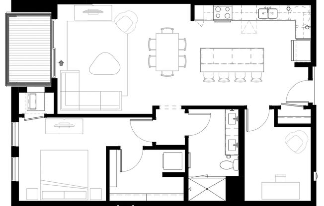 1 bed, 1 bath, 1,031 sqft, $3,555, Unit 310