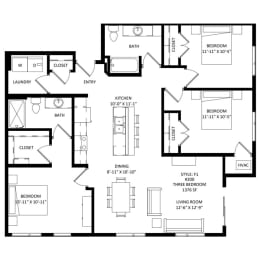 3 beds, 2 baths, 1,376 sqft, $2,500