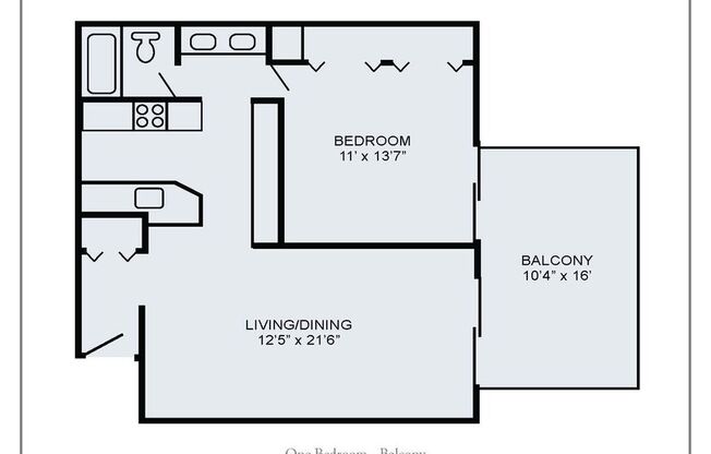 1 bed, 1 bath, 650 sqft, $1,416, Unit 1004