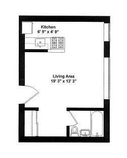 Studio, 1 bath, $995, Unit 103