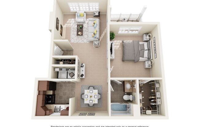 1 bed, 1 bath, 820 sqft, $1,100, Unit 231RV