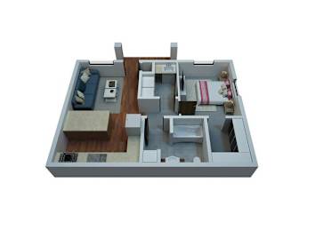 1 bed, 1 bath, 656 sqft, $940