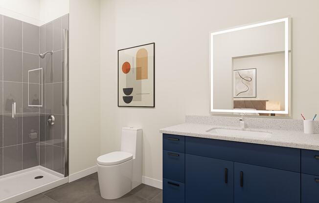 Bathroom interior at Coach House, Chelmsford, Massachusetts