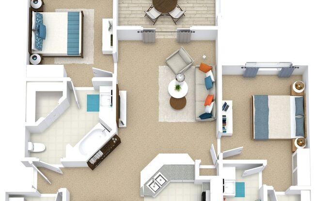 2 beds, 2 baths, 944 sqft, $1,552, Unit 23-306