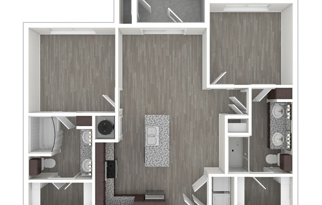 2 beds, 2 baths, 1,005 sqft, $1,625