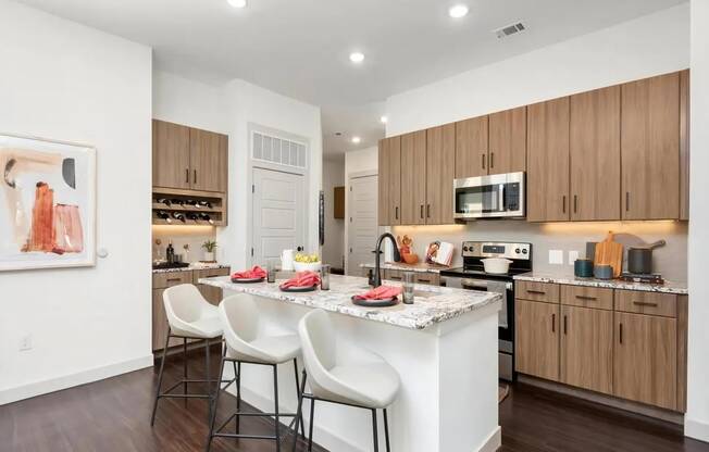Dry Bar and Wine Rack in Kitchen