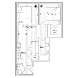 1 bed, 1 bath, 724 sqft, $1,930