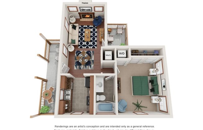 1 bed, 1 bath, 615 sqft, $1,365, Unit CL - 3315