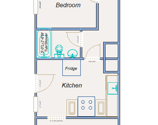 2 beds, 1 bath, 735 sqft, $750, Unit A