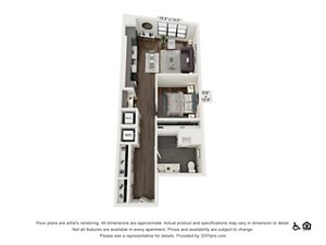1 bed, 1 bath, 749 sqft, $1,995