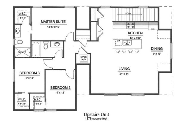 3 beds, 2 baths, 1,378 sqft, $1,825, Unit 703