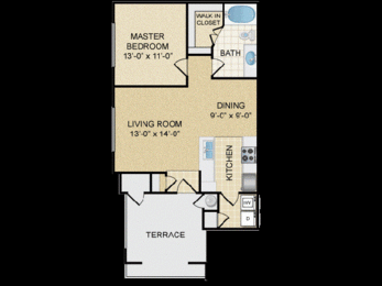 1 bed, 1 bath, 717 sqft, $2,246