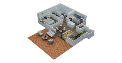 1 bed, 1 bath, 485 sqft, $899