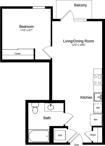 1 bed, 1 bath, 597 sqft, $3,815, Unit 630