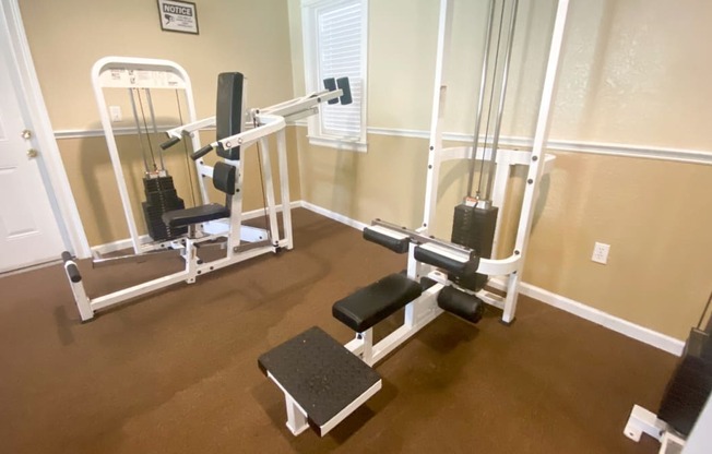 Fitness center with strength and conditioning equipment