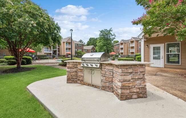 community grill area at pool