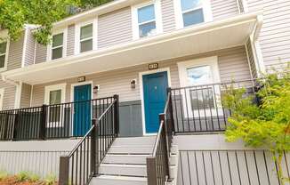 Apartment exterior with stairs