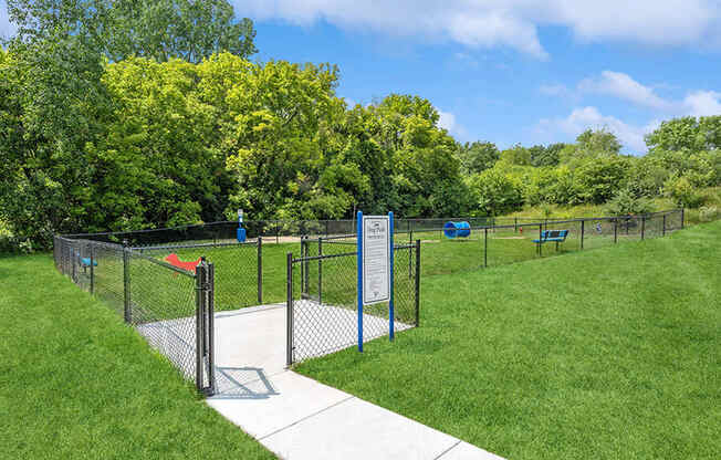 Community Dog Park with Agility Equipment at Elevate on Parkway Apartments, Burnsville, MN, 55337