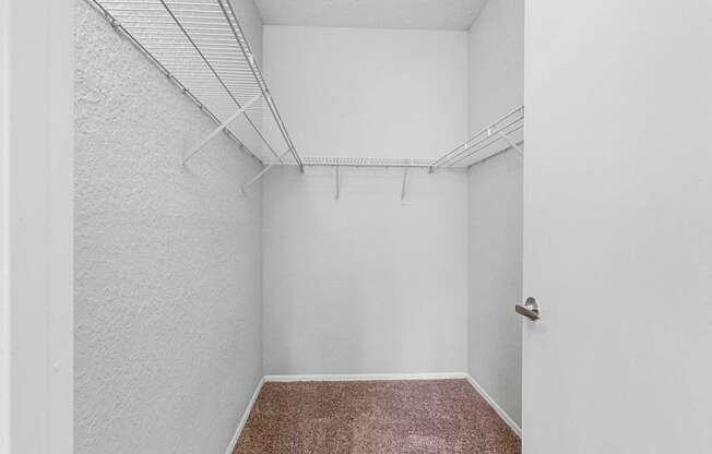 Walk-In Closet With Built-In Shelving