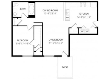 1 bed, 1 bath, 812 sqft, $1,450