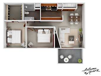 2 beds, 1 bath, 968 sqft, $880