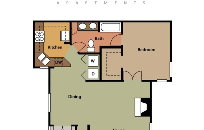 1 bed, 1 bath, 740 sqft, $1,320