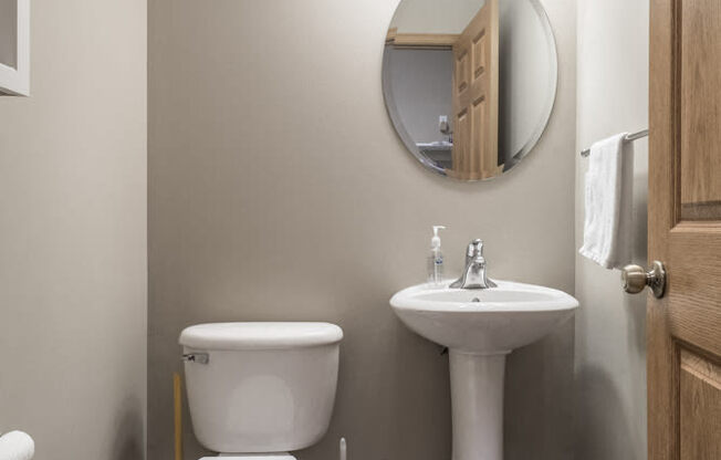 Hallway bathroom at Southwind Villas in southwest Omaha in La Vista, NE, 68128