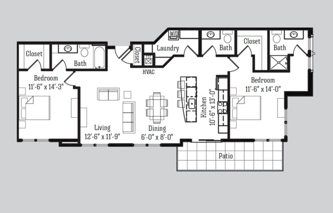 2 beds, 2.5 baths, 1,368 sqft, $2,500, Unit 8333 Globe Drive - 402