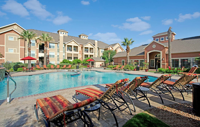 The Palms at Briarwood Outdoor Pool Apartment for rent in Midland, TX