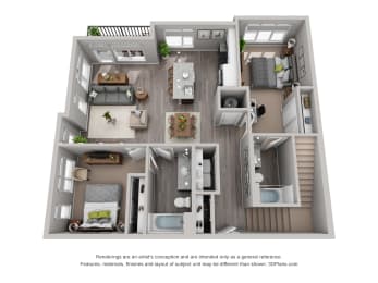 2 beds, 2 baths, 1,182 sqft, $2,216