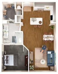 1 bed, 1 bath, 817 sqft, $1,999