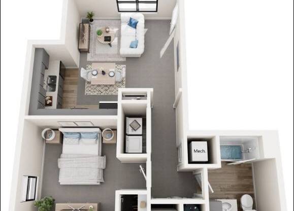 1 bed, 1 bath, 644 sqft, $1,450