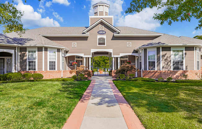 Resident clubhouse and leasing office main entryway - Lantern Woods Apartments