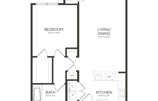 1 bed, 1 bath, 860 sqft, $2,240