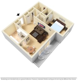 1 bed, 1 bath, 770 sqft, $917