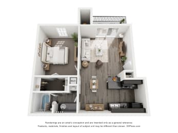1 bed, 1 bath, 641 sqft, $1,017