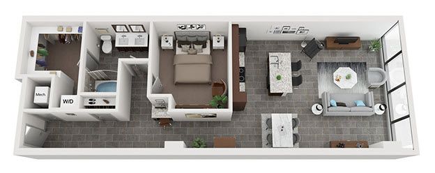 1 bed, 1 bath, 1,029 sqft, $2,342