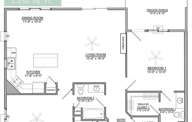2 beds, 2 baths, 1,250 sqft, $1,549.99, Unit 2209-14