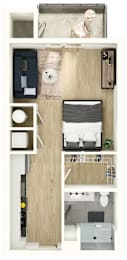 Studio, 1 bath, 515 sqft, $1,559