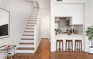 Living Room With Kitchen at Grand Adams Apartment Owner LLC, New Jersey